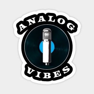 Analog Vibes Blue Vinyl Record T-Shirt Magnet