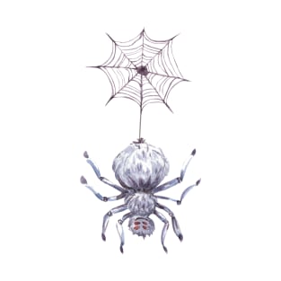 drawing of a spider with its web T-Shirt