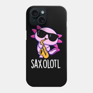 Sax-olotl Funny Saxophone Puns Phone Case