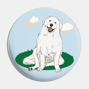 Cheerful Sheepdog Pin