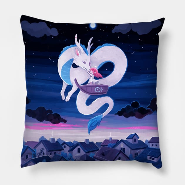 Midnight encounter Pillow by Freeminds