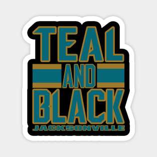 Jacksonville LYFE Teal and Black True Football Colors! Magnet