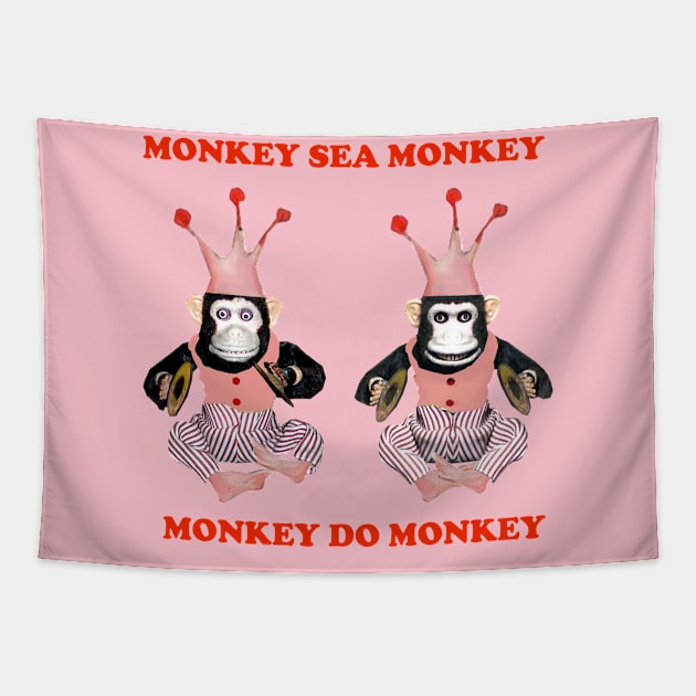 Monkey Sea Monkey Tapestry by Dizgraceland