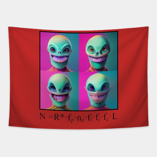 The Drake Equation, Alien Life in the Universe Tapestry by Teessential