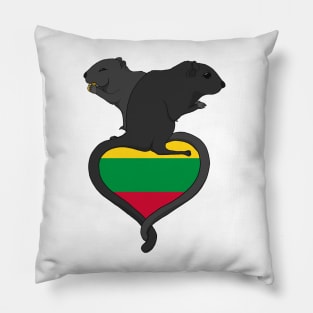 Gerbil Lithuania (dark) Pillow