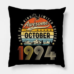 Awesome Since October 1994 Vintage 29th Birthday Pillow