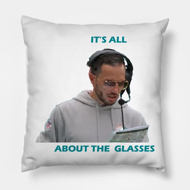 Its all about the glasses Fins up T Shirt Pillow by Mr.Guru 305 