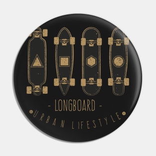 Longborder lifestyle t-shirt | Longboard decks Pin