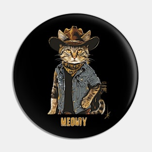 Cat Cowboy Expedition Purrfectly Pin