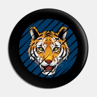 Tigers Head Illustration Pin