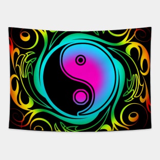 Yin Yang Psychedelic Tattoo Tapestry