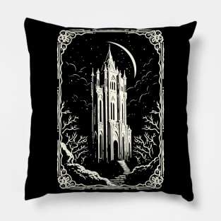 Gothic Dracula Castle Pillow