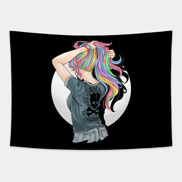 egirl aesthetic anime e girl aesthetic dark goth E Girl Tapestry TeePublic