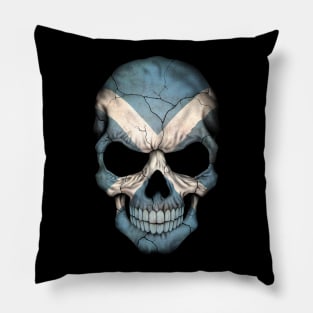 Scottish Flag Skull Pillow