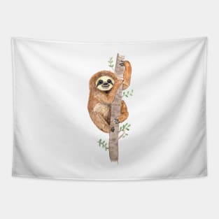 Sloth | Cute | Watercolor Tapestry