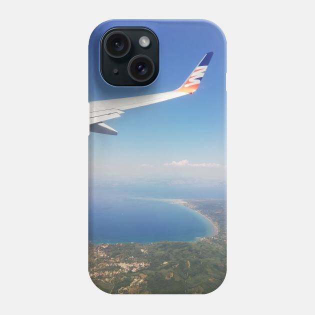 Mediterranean Sea from the air Phone Case by SBdesisketch