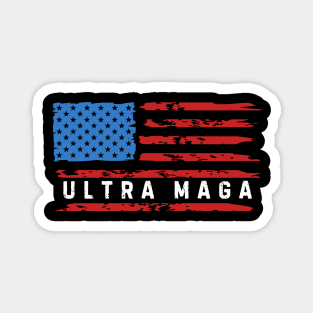 Ultra MAGA American Flag 2024 Republican Pro Trump Magnet