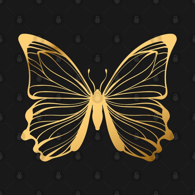 Gold Butterfly by OKUR Creative