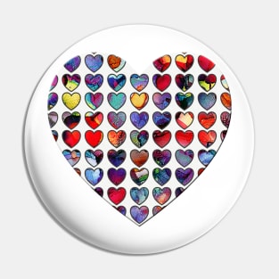 Painted Hearts Pin