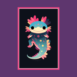 Cute Axolotl Anime Art Design | Cute Animals | Axolotl Hentaii Chibi Kawaii Design T-Shirt