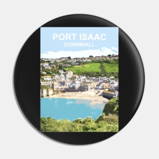 Port Isaac, Cornwall. Cornish gift. Kernow fishing harbour Pin