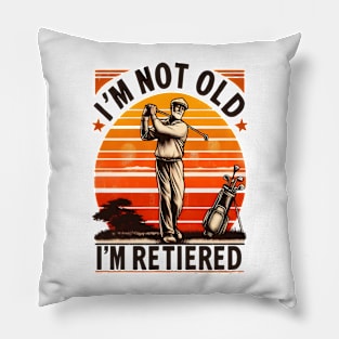 Vintage Retirement Vibes Tee Pillow