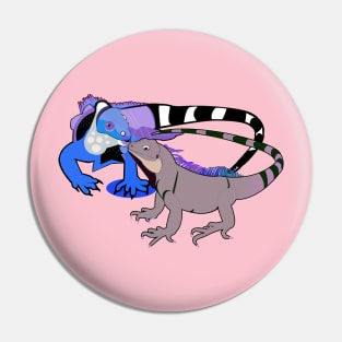 Two Iguanas Pin