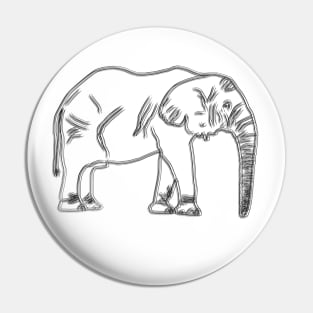 Minimalist Elephant Drawing Pin