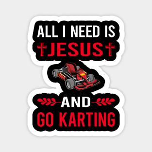 I Need Jesus And Go Karting Go Kart Karts Magnet