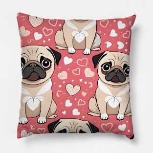 Love Pugs Pillow