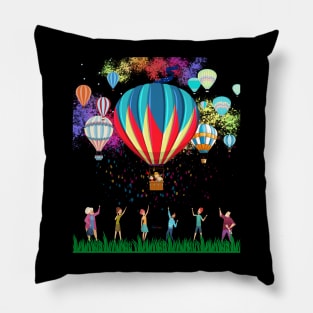 ballon's festival funny art Pillow