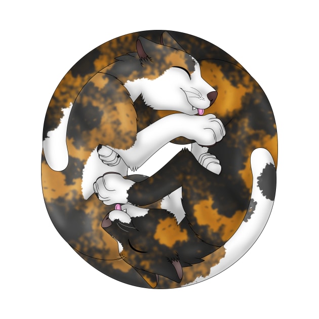 Yin-Yang Cats: Tortoiseshell by spyroid101