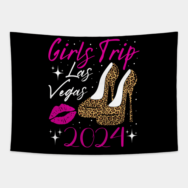 Las Vegas Girls Trip 2024 Girls Weekend Friends Matching Tapestry by AE Desings Digital