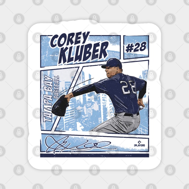 Corey Kluber Tampa Bay Comic Magnet by danlintonpro