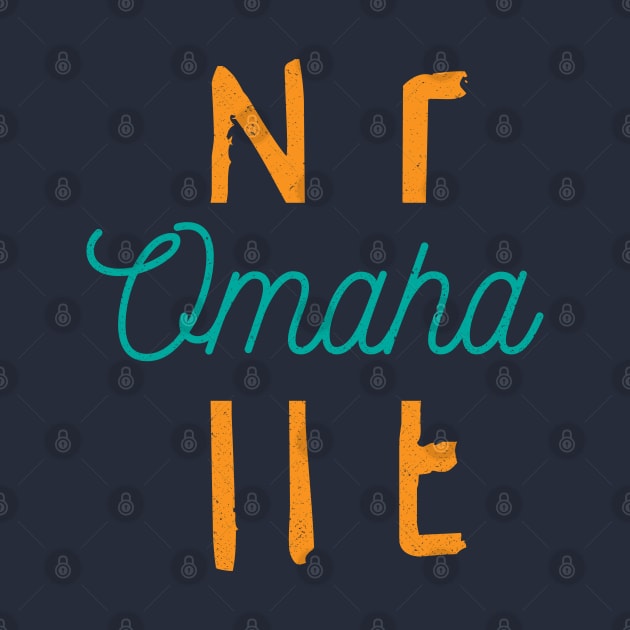 Omaha Nebraska City Typography by Commykaze