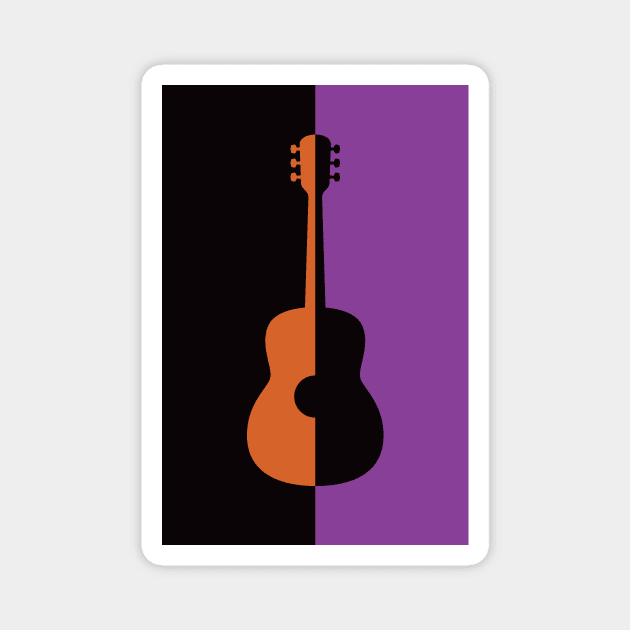 Acoustic Guitar Jazz Rock n Roll Magnet by Inogitna Designs