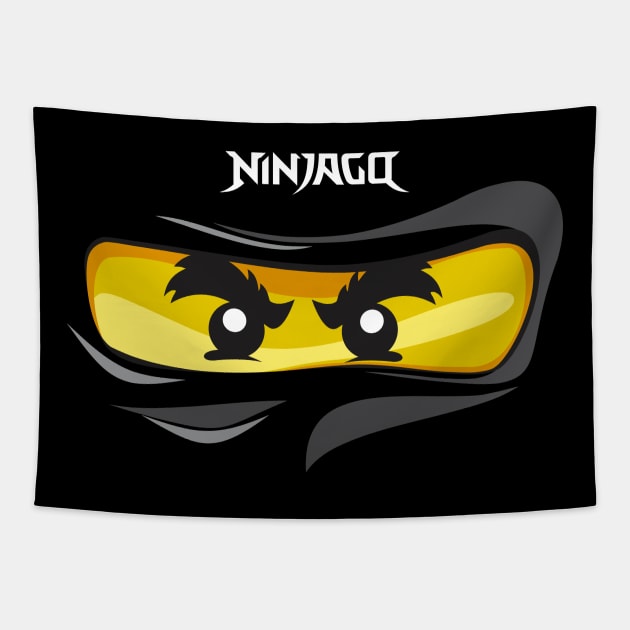 Ninjago Eyes BLACK Ninja Cole FanArt FanMade T-Shirt Tapestry by kaitokid