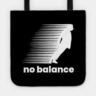 No Balance white logo Tote