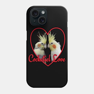 Cockatiel Love Heart Parrot Phone Case