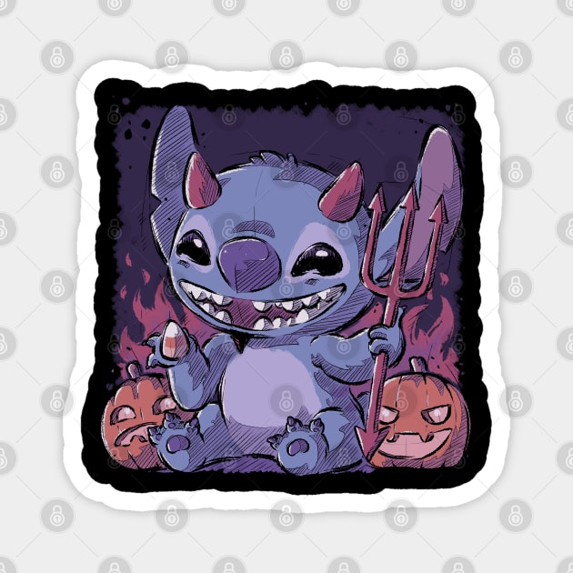 Halloween Stitch Magnet by xMorfina