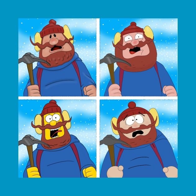 Yukon Cornelius in various styles by AndrewKennethArt