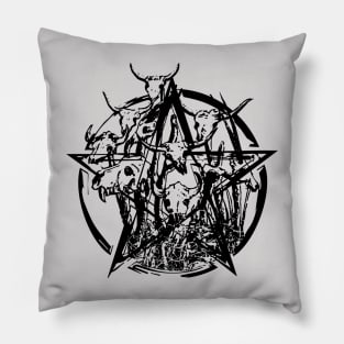 Pentagram and skulls Pillow