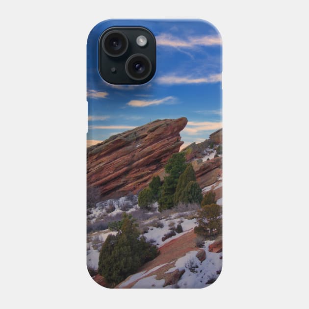 Red Rocks Sunrise Phone Case by elevatelifellc