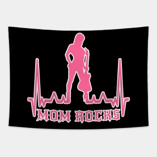 Mom Rocks Heartbeat Tapestry