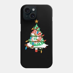 Colorful Tie Dye christam tree Phone Case