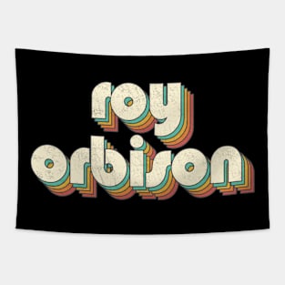 Retro Vintage Rainbow Roy Letters Distressed Style Tapestry