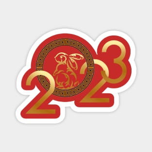 2023 Chinese New Year Yin Yan Year of The Rabbit Zodiac Magnet