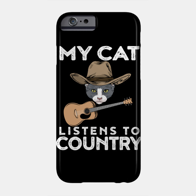 Country Cat Funny Music Gift Country Cat Phone Case Teepublic