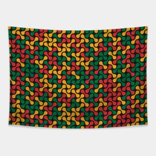 Metaballs Pattern (Rasta Colours) Tapestry