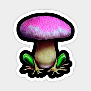 Mushroom Frog Magnet